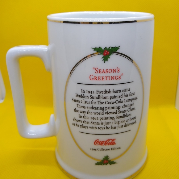 1996 Ultimate Source Coca-Cola Coke Mug Santa Heli - Picture 7 of 11